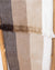 Håndlaget ullsjal av alpakkaull - stripete Lyse jordfarger