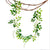 Kunstig Hortensia girlander hvit med grønne blader
