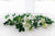 Girlander med blader og hvite roser - kunstig